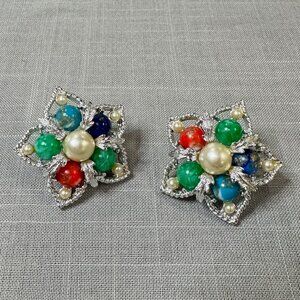 Vintage Sarah Coventry "Fantasy" 1967 Star Clip On Earrings